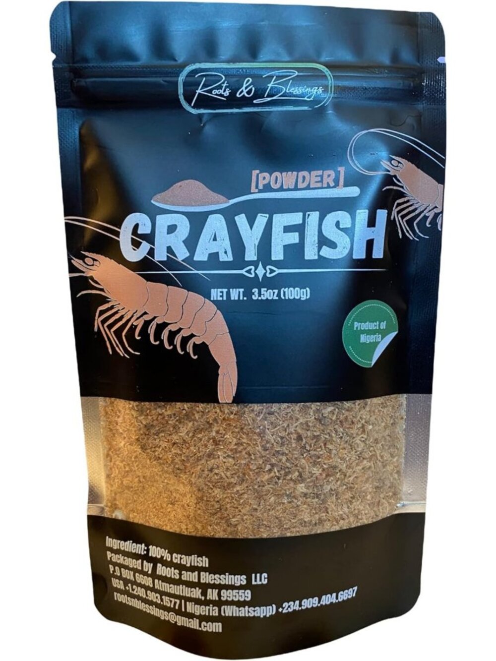 Natural Dried Crayfish Seasoning - Wild-Caught, Freshwater, 100% Pure Powder